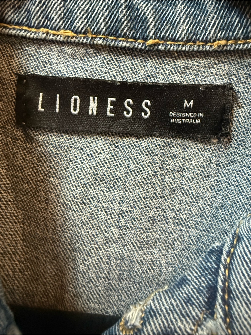 Lioness Denim Utility Romper Medium | Button Front Short Sleeve Playsuit - Picture 4 of 6